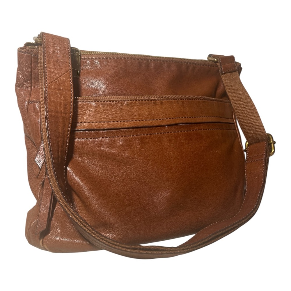 Fossil Tan Leather Shoulder Bag